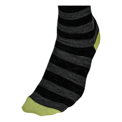 Merino Liner Striped Green/Black/Grey