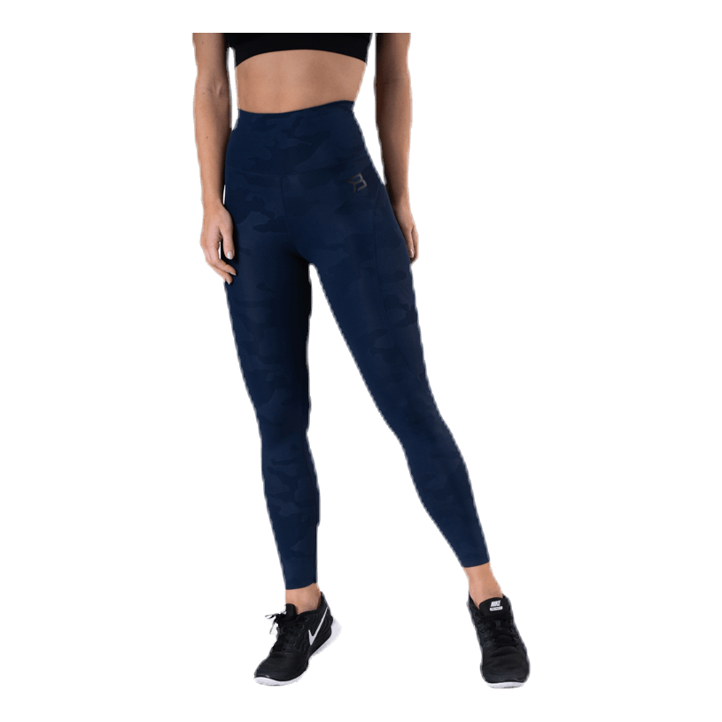 High Waist Leggings Blue/Patterned