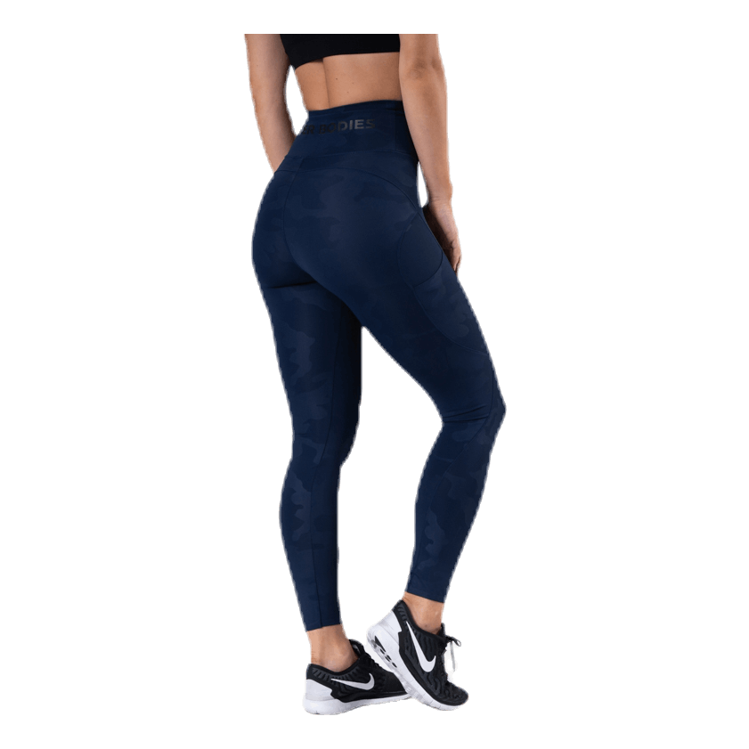 High Waist Leggings Blue/Patterned