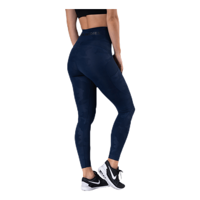 High Waist Leggings Blue/Patterned