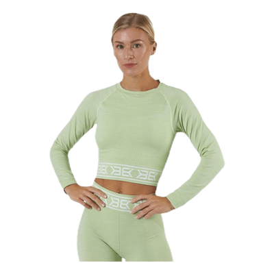 Rib Seamless LS Green