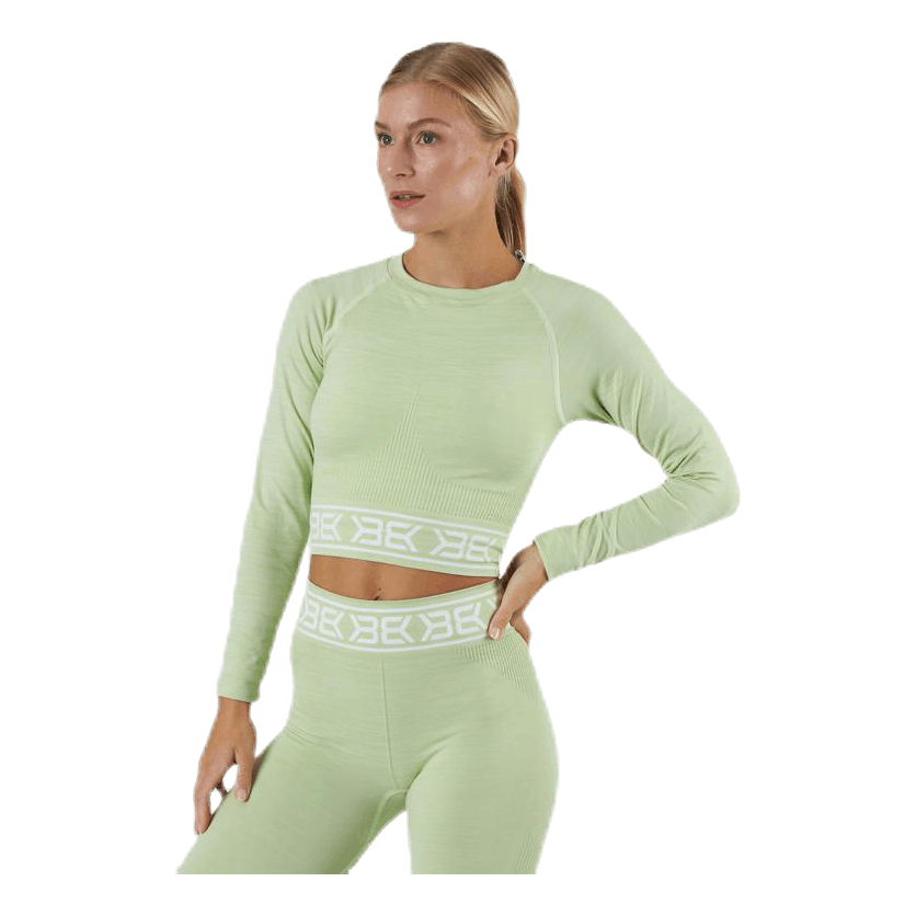 Rib Seamless LS Green