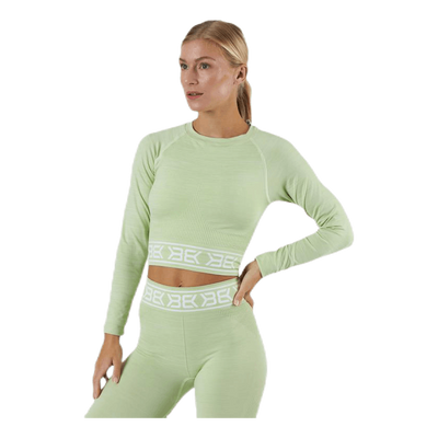 Rib Seamless LS Green