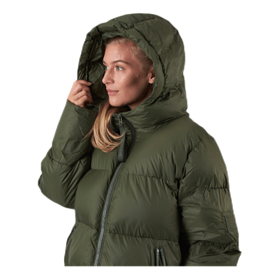 Short Padded Hood Jacket Green