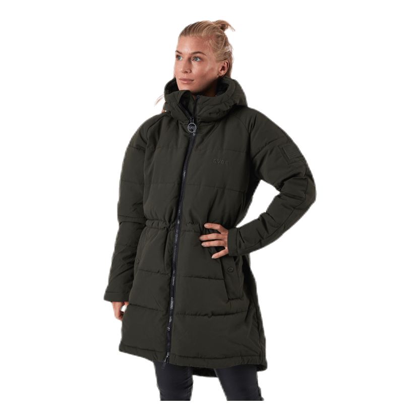 Hourglass Puffer Jacket Green Svea Runforest