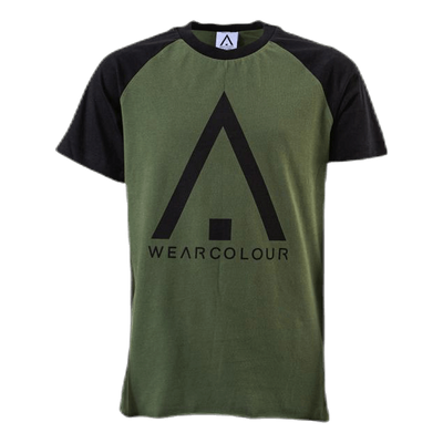 Organic Rag Tee Youth Black/Green