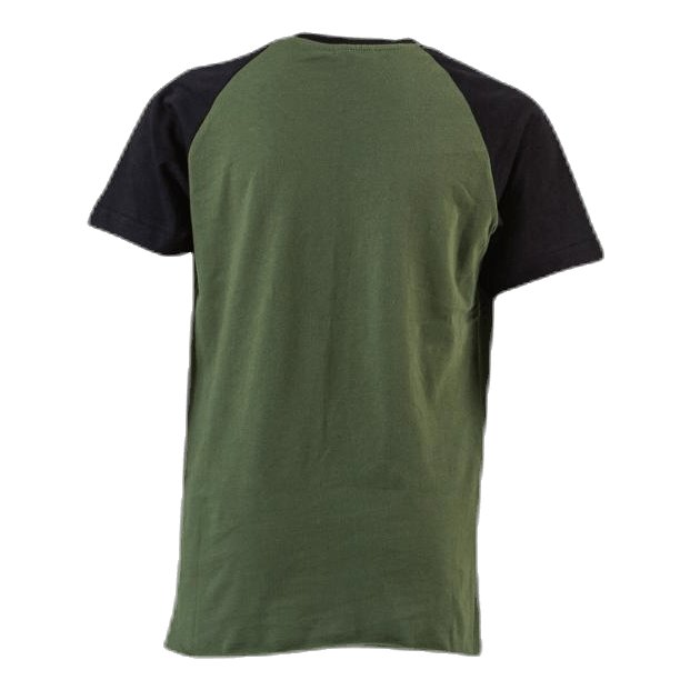 Organic Rag Tee Youth Black/Green