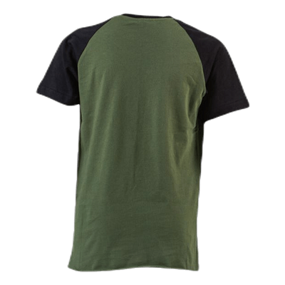 Organic Rag Tee Youth Black/Green