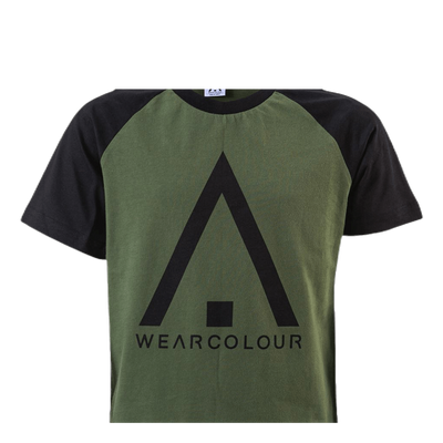 Organic Rag Tee Youth Black/Green