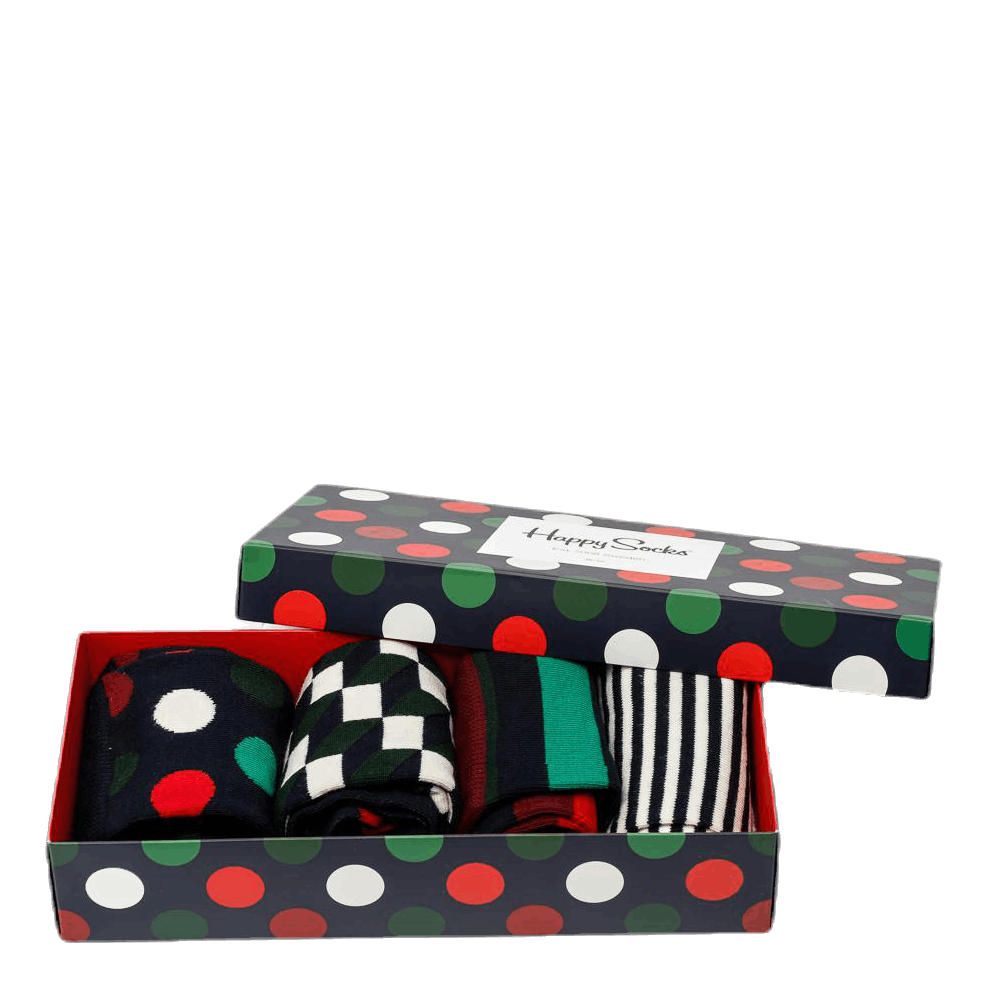 Holiday Big Dot 4-pack Gift Box Red