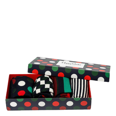 Holiday Big Dot 4-pack Gift Box Red