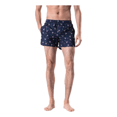 Confetti Palm Swim Shorts Blue