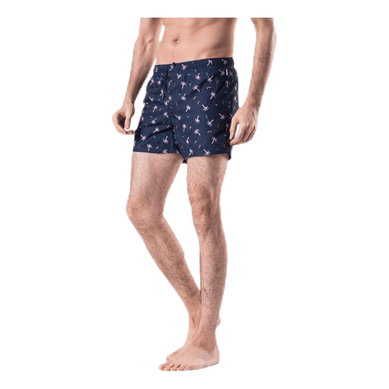 Confetti Palm Swim Shorts Blue