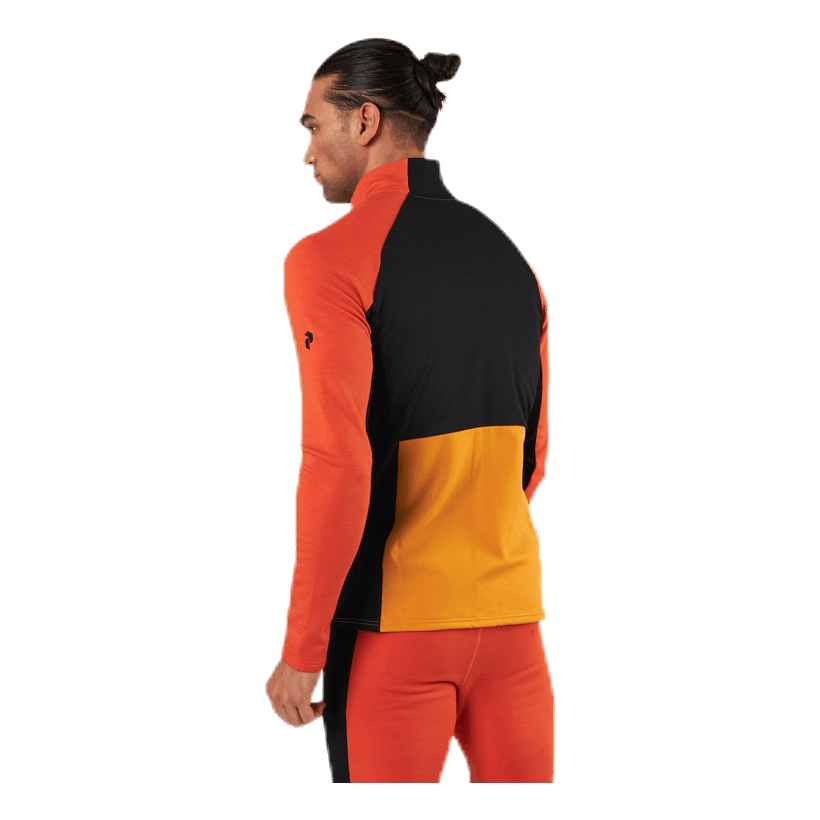 Vertical Mid Zip Jacket Orange