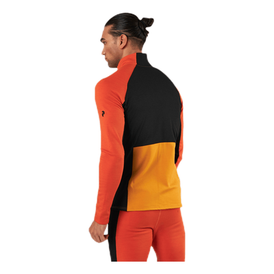 Vertical Mid Zip Jacket Orange