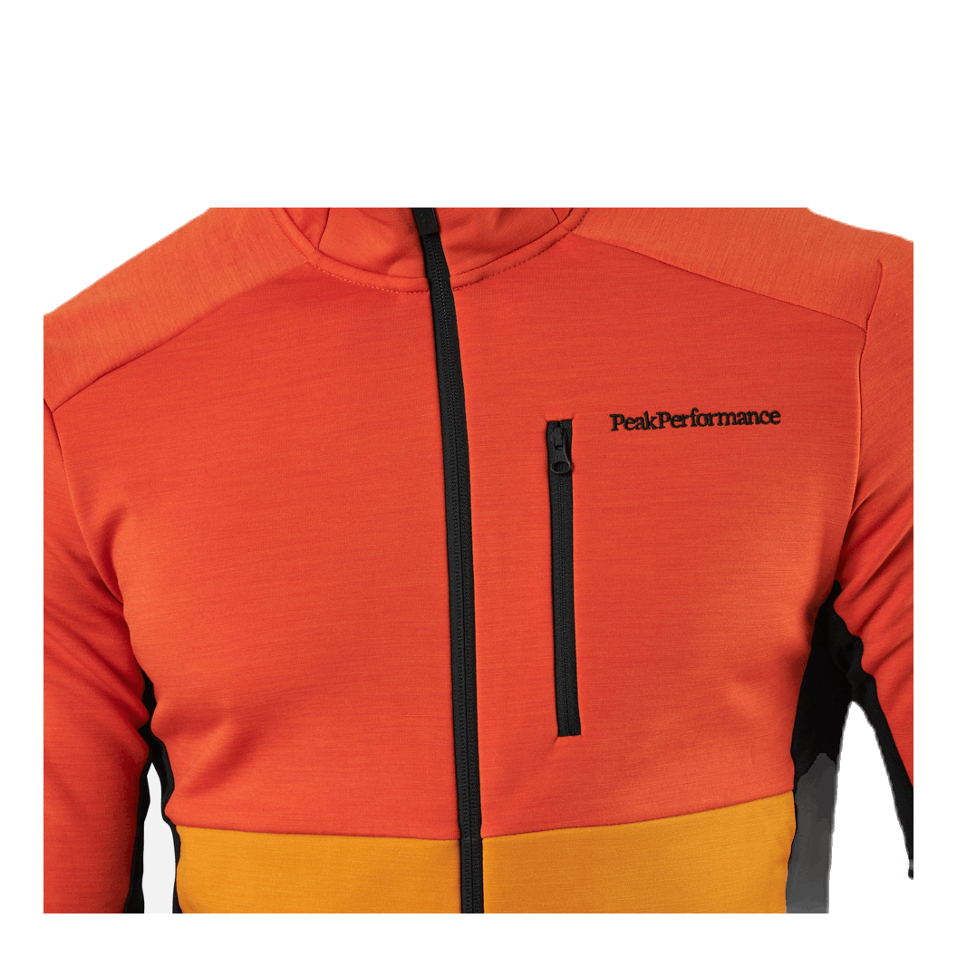 Vertical Mid Zip Jacket Orange