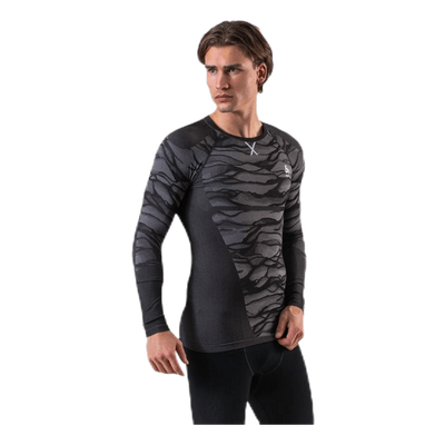 Suw Top Crew Neck L/S Performance Blackcomb Black/Grey