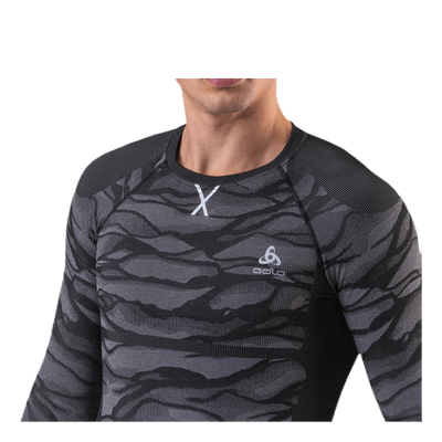 Suw Top Crew Neck L/S Performance Blackcomb Black/Grey