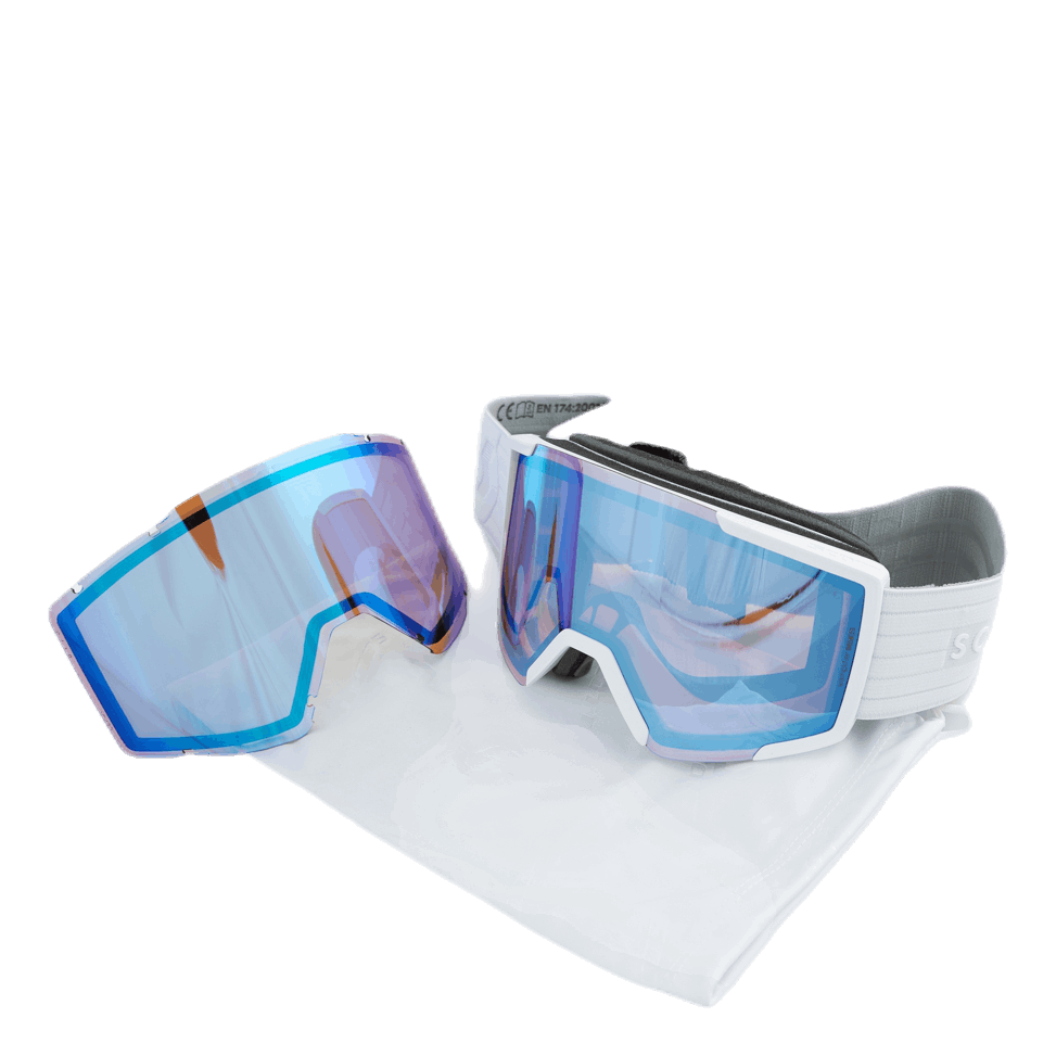 Goggle Shield + Extra Lens Blue/White