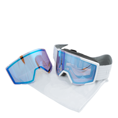 Goggle Shield + Extra Lens Blue/White