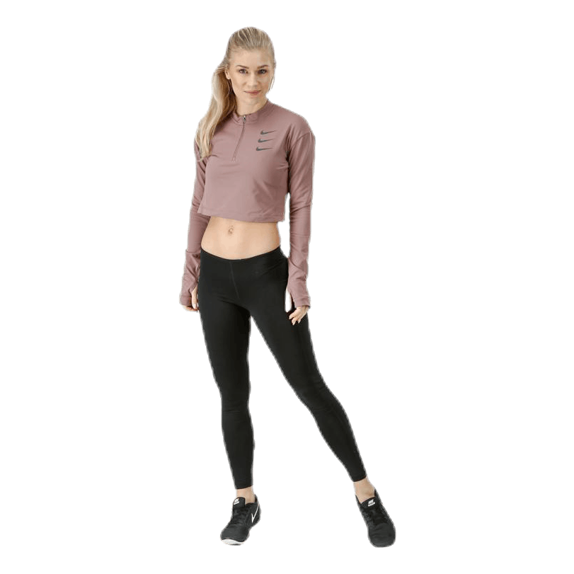 Running Division Warm Top Crop Beige