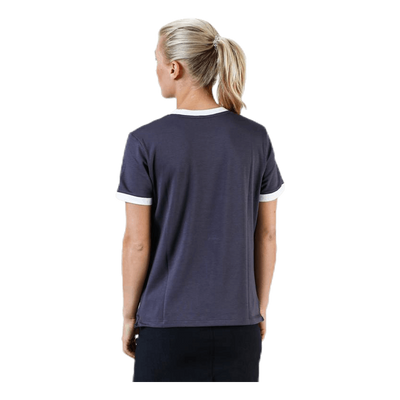 Ringer Top SS Blue/White