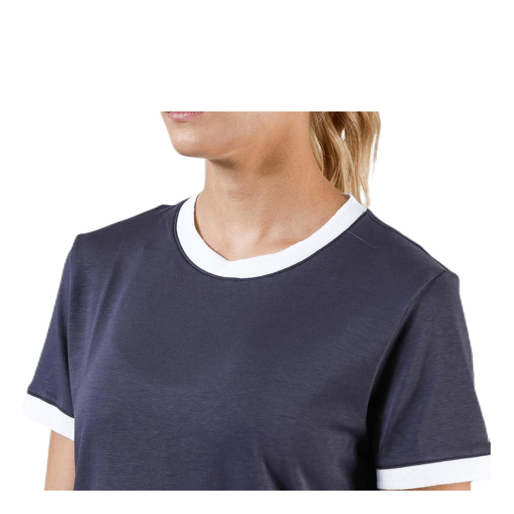 Ringer Top SS Blue/White