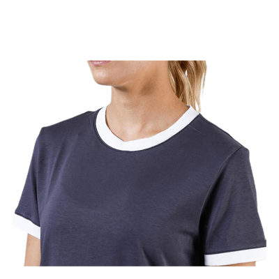 Ringer Top SS Blue/White