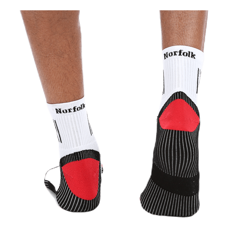 Abrahams Mid-cutt Running Sock White/Black