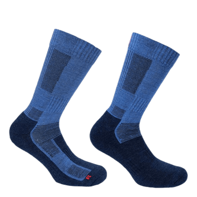 Merino Trekking Socks - Leonardo Blue