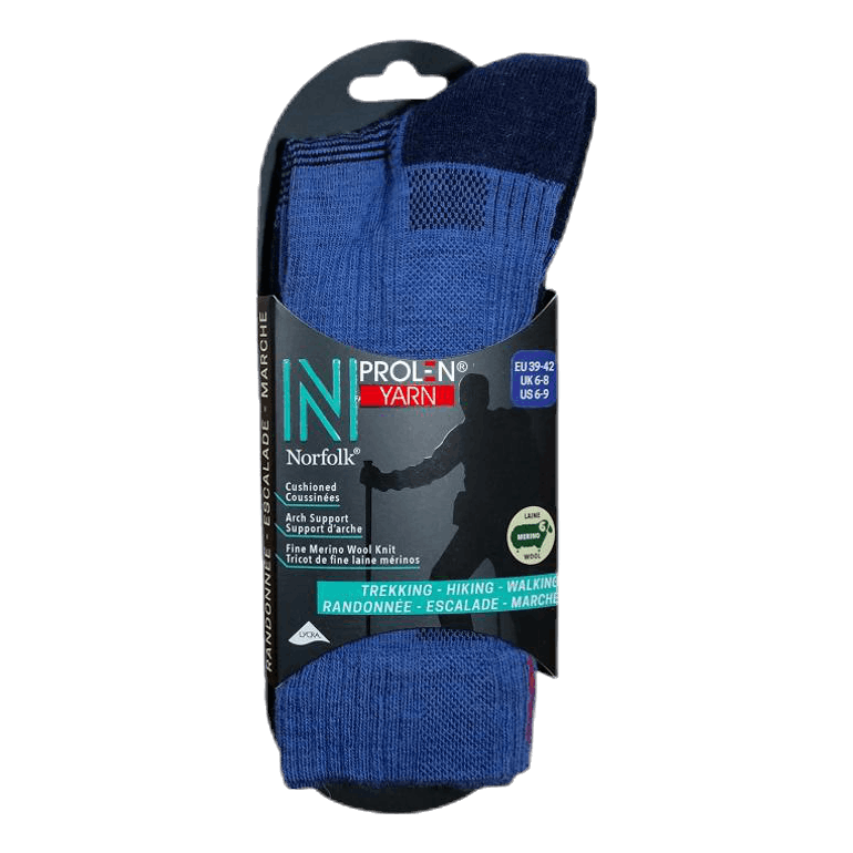 Merino Trekking Socks - Leonardo Blue