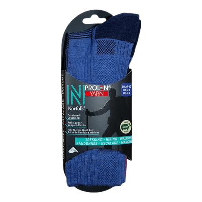 Merino Trekking Socks - Leonardo Blue