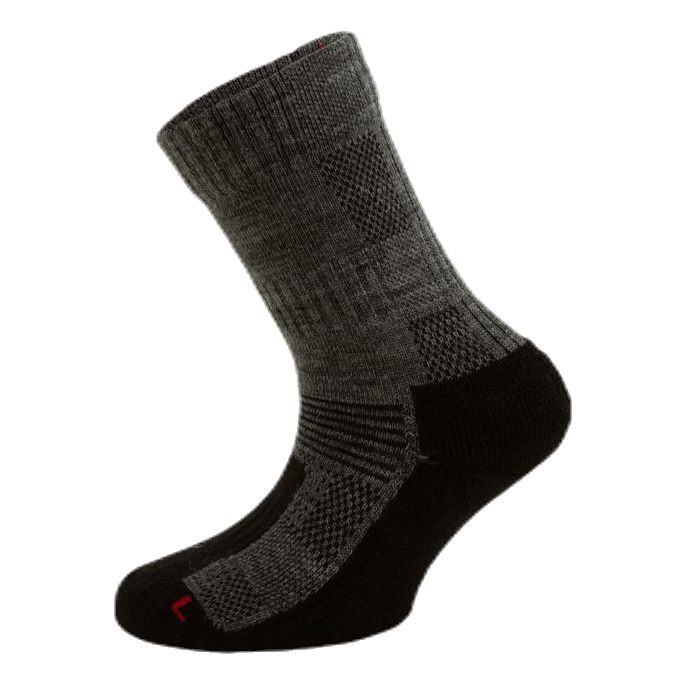 2-pack Merino Wool Walking Socks Junior - Leonardo Grey