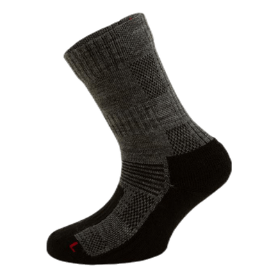 2-pack Merino Wool Walking Socks Junior - Leonardo Grey