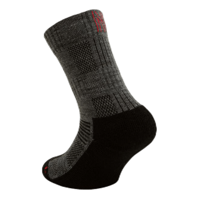 2-pack Merino Wool Walking Socks Junior - Leonardo Grey