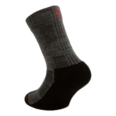 2-pack Merino Wool Walking Socks Junior - Leonardo Grey