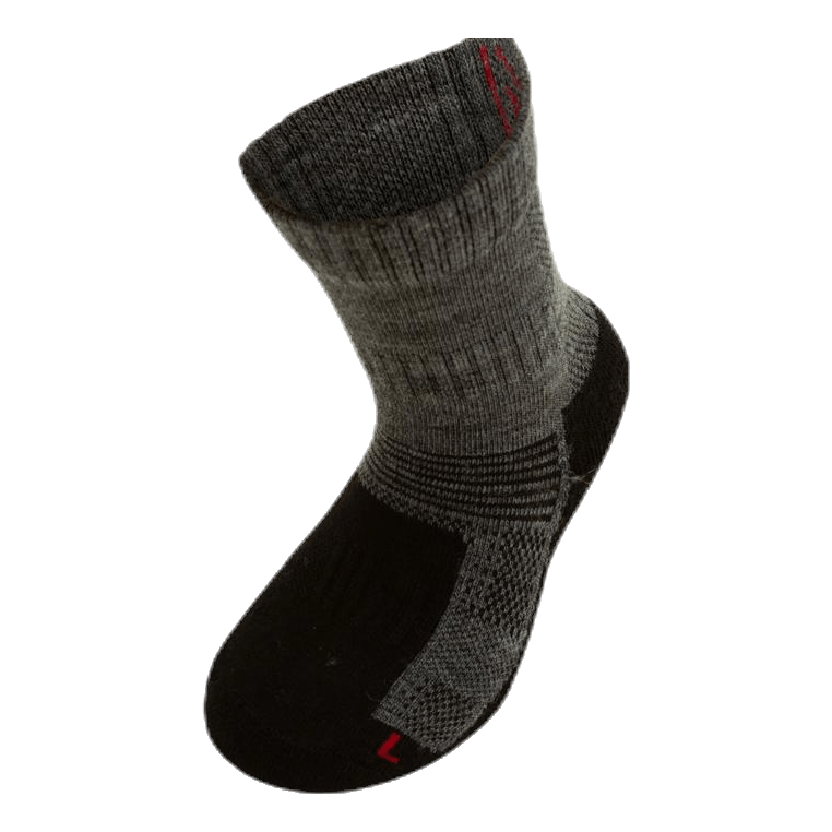 2-pack Merino Wool Walking Socks Junior - Leonardo Grey