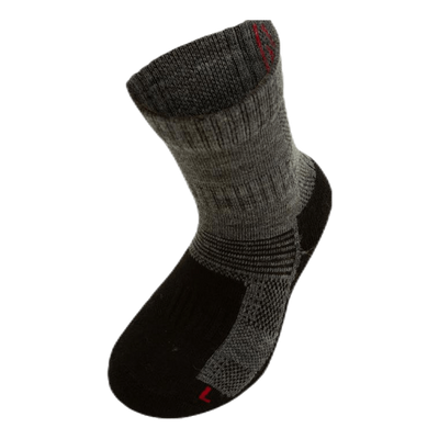 2-pack Merino Wool Walking Socks Junior - Leonardo Grey