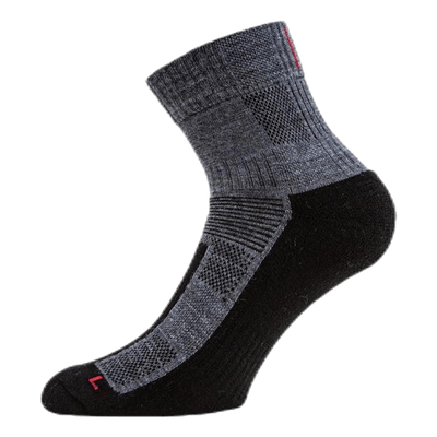 Leonardo Qtr - 2-pack Merino Wool Quarter Length Walking Socks Grey