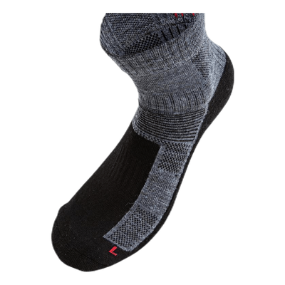 Leonardo Qtr - 2-pack Merino Wool Quarter Length Walking Socks Grey