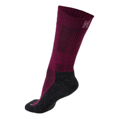 Merino Trekking Socks - Leonardo Grey/Red