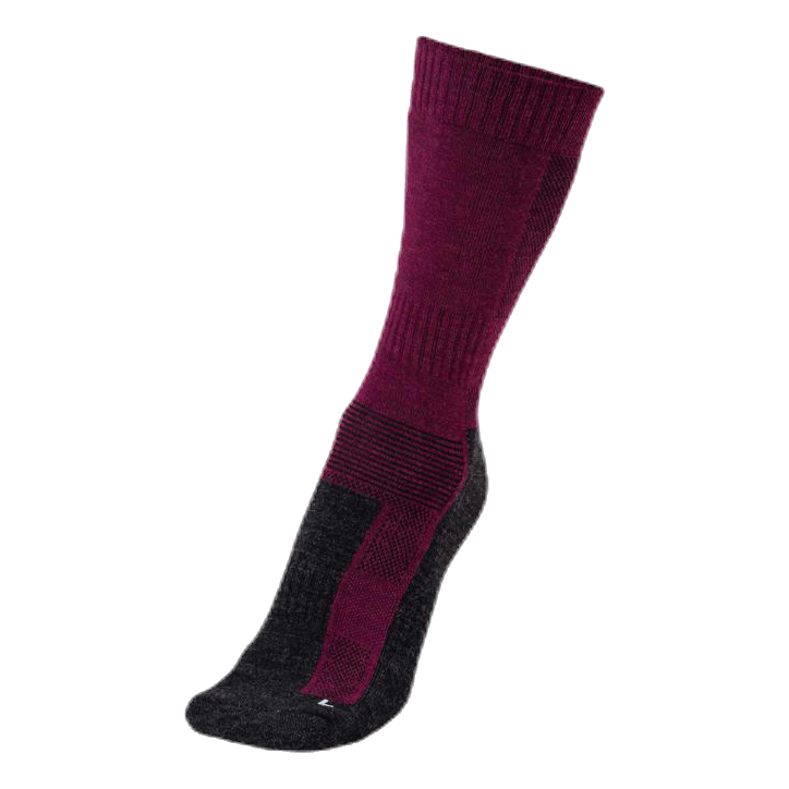 Merino Trekking Socks - Leonardo Grey/Red