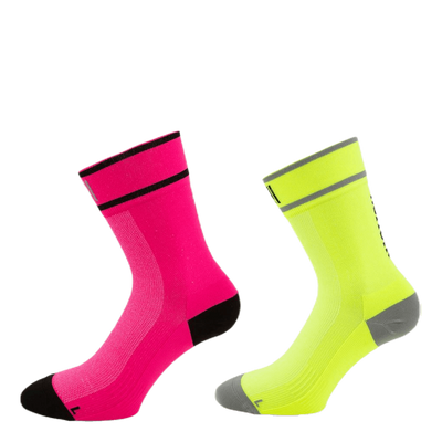 Cycling and Running Socks - Adam Purple/Green