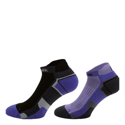 2-Pack Running Socks - Lewis Purple/Black