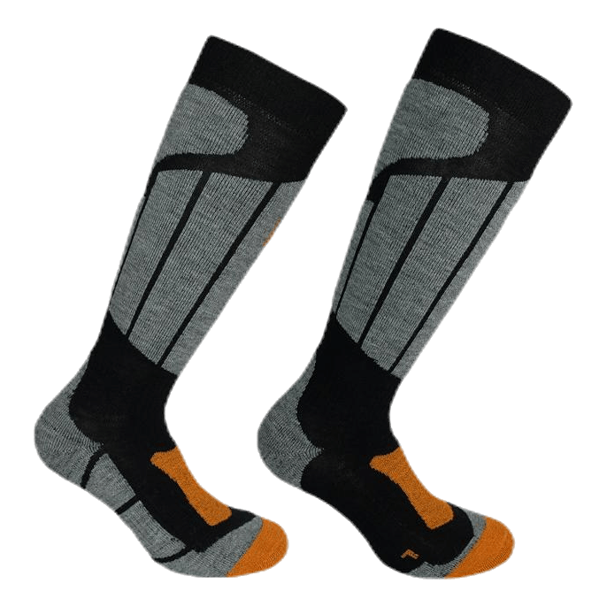 Aspen - Ski and Snowboarding Socks w Merino Wool and CLIMAYARN Black