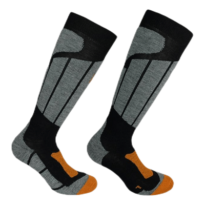 Aspen - Ski and Snowboarding Socks w Merino Wool and CLIMAYARN Black