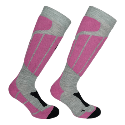 Aspen - Ski and Snowboarding Socks w Merino Wool and CLIMAYARN Pink