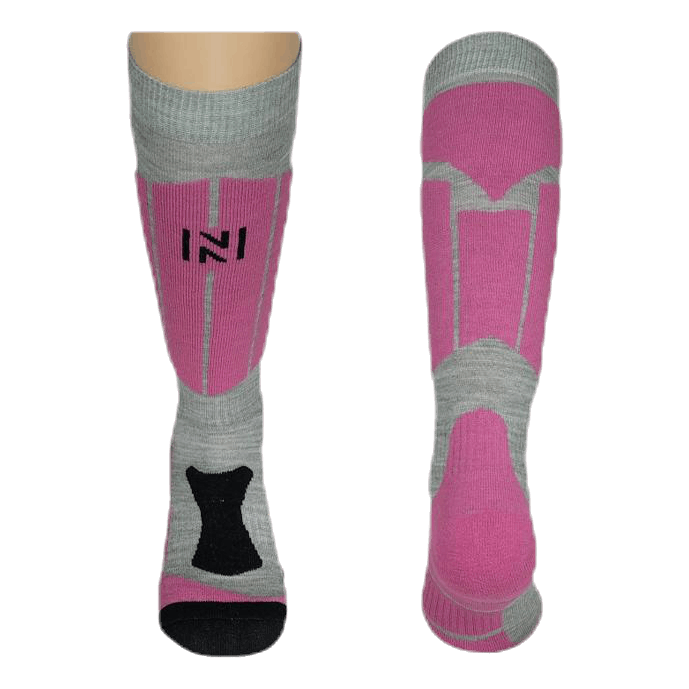 Aspen - Ski and Snowboarding Socks w Merino Wool and CLIMAYARN Pink