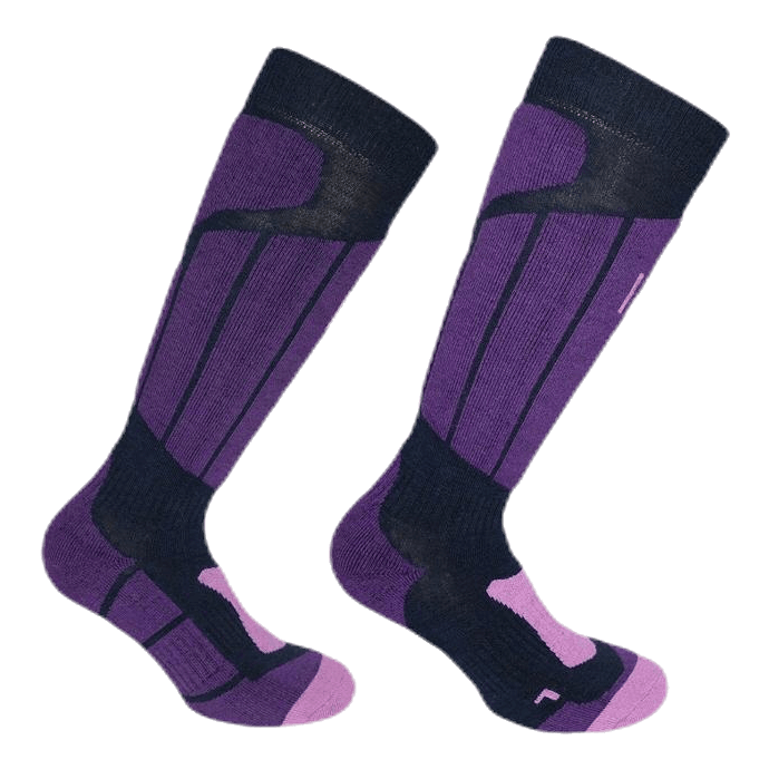 Aspen - Ski and Snowboarding Socks w Merino Wool and CLIMAYARN Purple