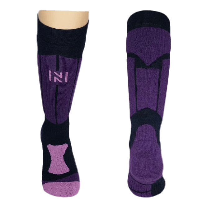 Aspen - Ski and Snowboarding Socks w Merino Wool and CLIMAYARN Purple